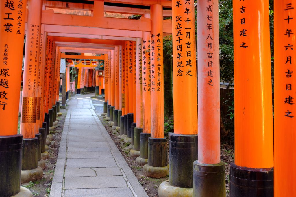 This is Fushimi Inari Temple, a must see during your two weeks in Japan